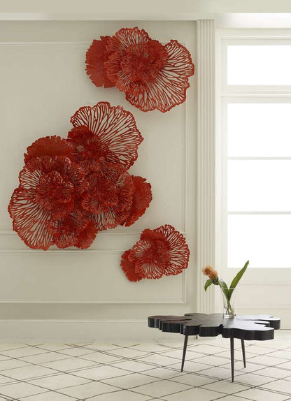 Phillips Collection - Flower Wall Art, Medium, Coral, Metal - TH83081 veiw 2
