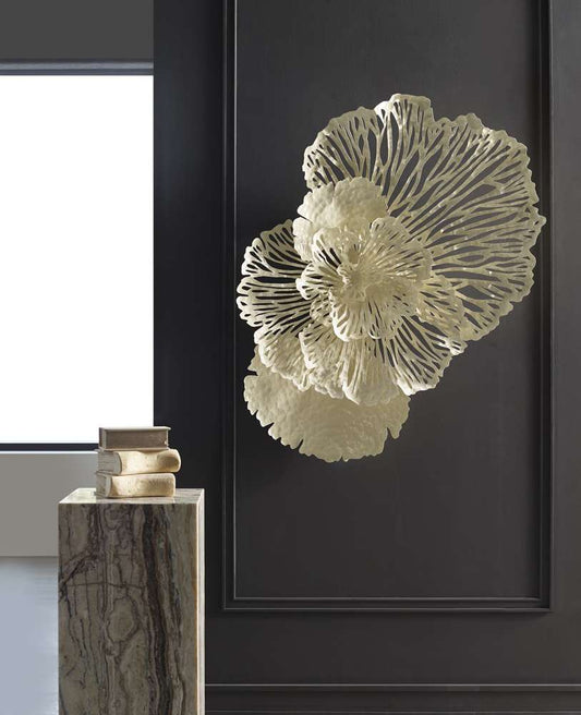 Phillips Collection - Flower Wall Art, Medium, Ivory, Metal - TH83084 veiw 2