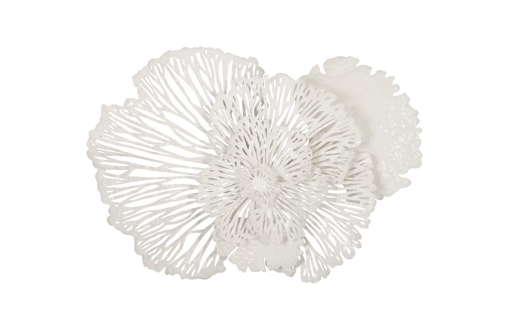 Phillips Collection - Flower Wall Art, Medium, White, Metal - TH79999 view 1