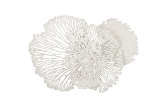 Phillips Collection - Flower Wall Art, Medium, White, Metal - TH79999 view 1
