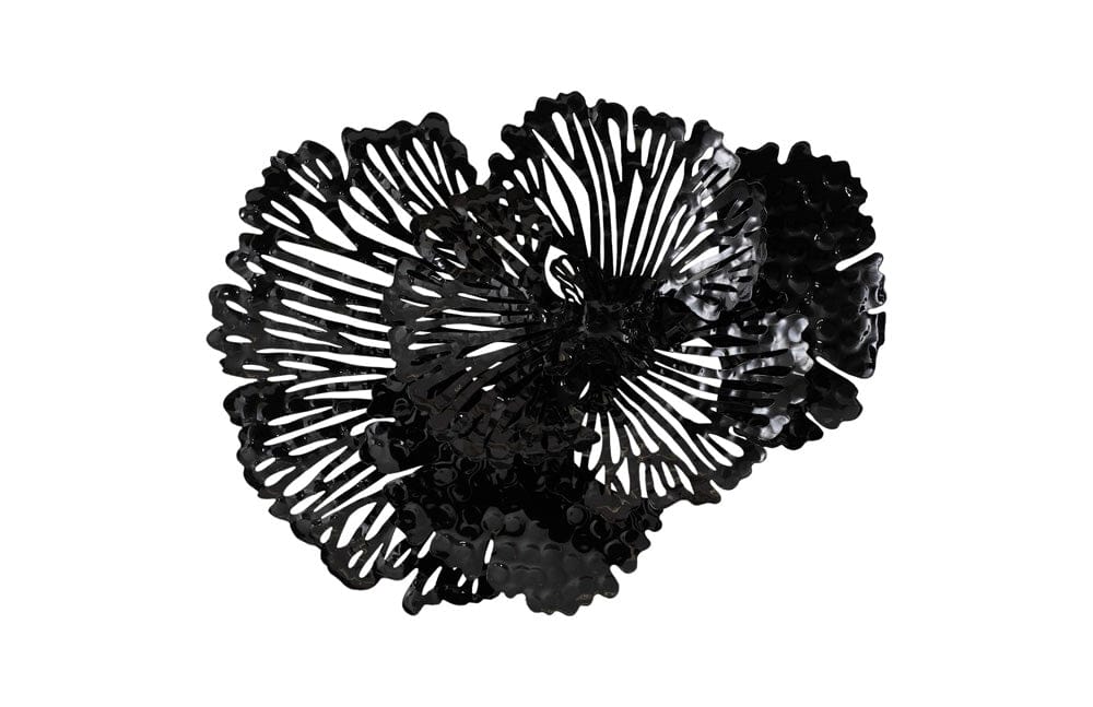 Phillips Collection - Flower Wall Art, Small, Black, Metal - TH107120 view 1