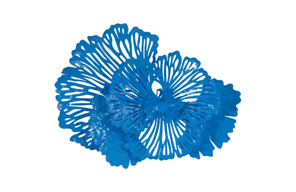 Phillips Collection - Flower Wall Art, Small, Blue, Metal - TH101833 view 1