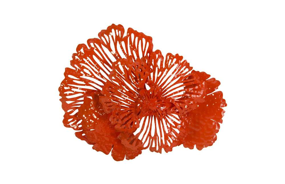 Phillips Collection - Flower Wall Art, Small, Coral, Metal - TH83080 veiw 1