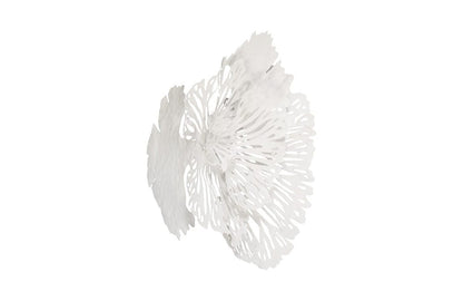 Phillips Collection - Flower Wall Art, Small, White, Metal - TH79998 view 2
