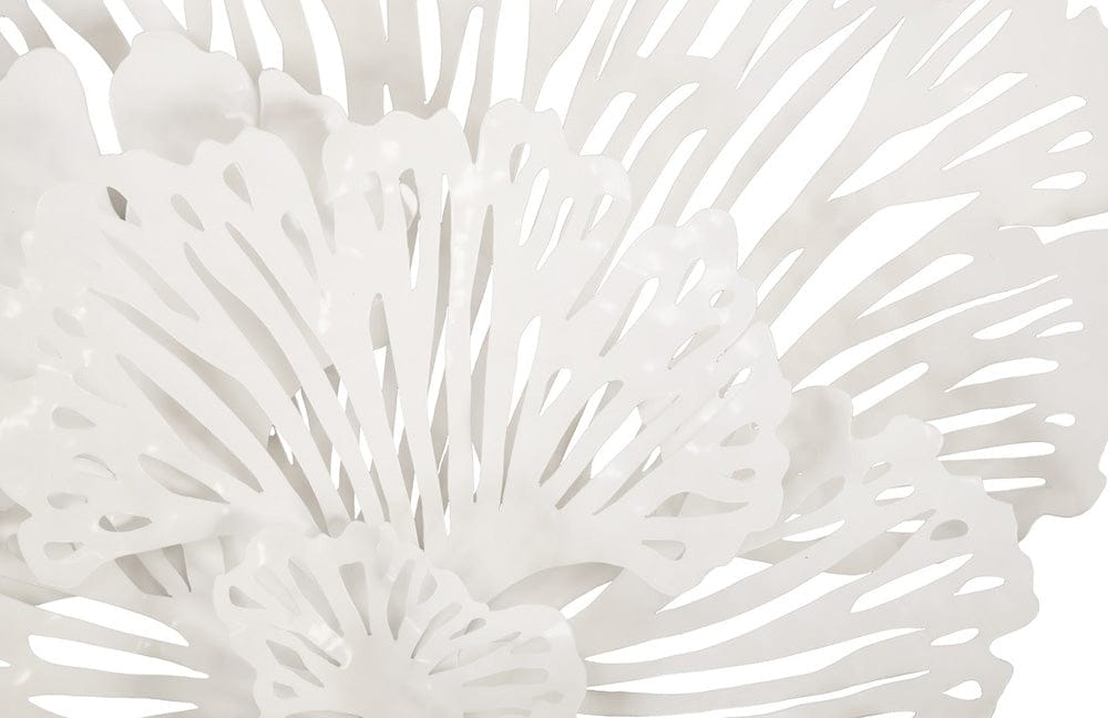 Phillips Collection - Flower Wall Art, Small, White, Metal - TH79998 view 3