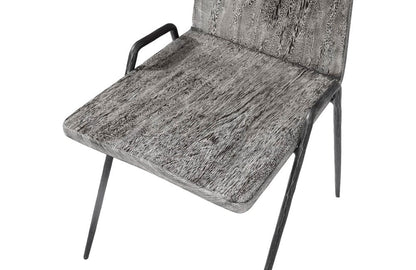Phillips Collection - Forged Leg Dining Chair, Chamcha Wood, Gray Stone Finish, Metal - TH99496 view 4