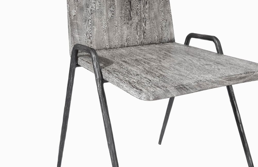 Phillips Collection - Forged Leg Dining Chair, Chamcha Wood, Gray Stone Finish, Metal - TH99496 view 5