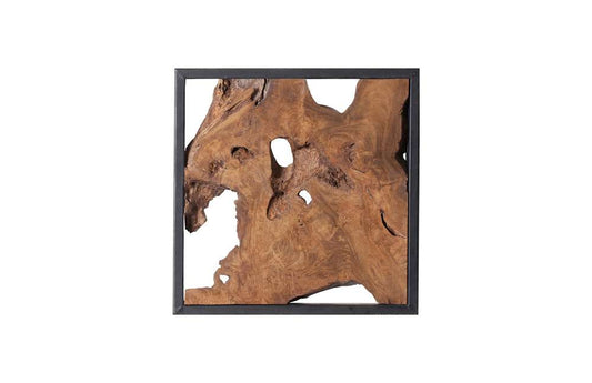 Phillips Collection - Framed Slice Wall Tile, Teak Wood, Black Frame - ID65155 veiw 1