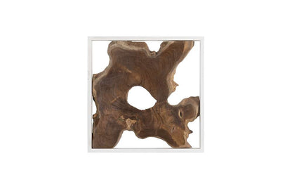 Phillips Collection - Framed Slice Wall Tile, Teak Wood, White Frame - ID105514 veiw 2