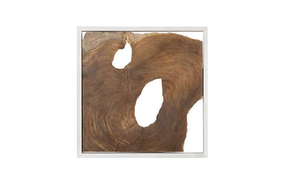 Phillips Collection - Framed Slice Wall Tile, Teak Wood, White Frame - ID105514 veiw 3