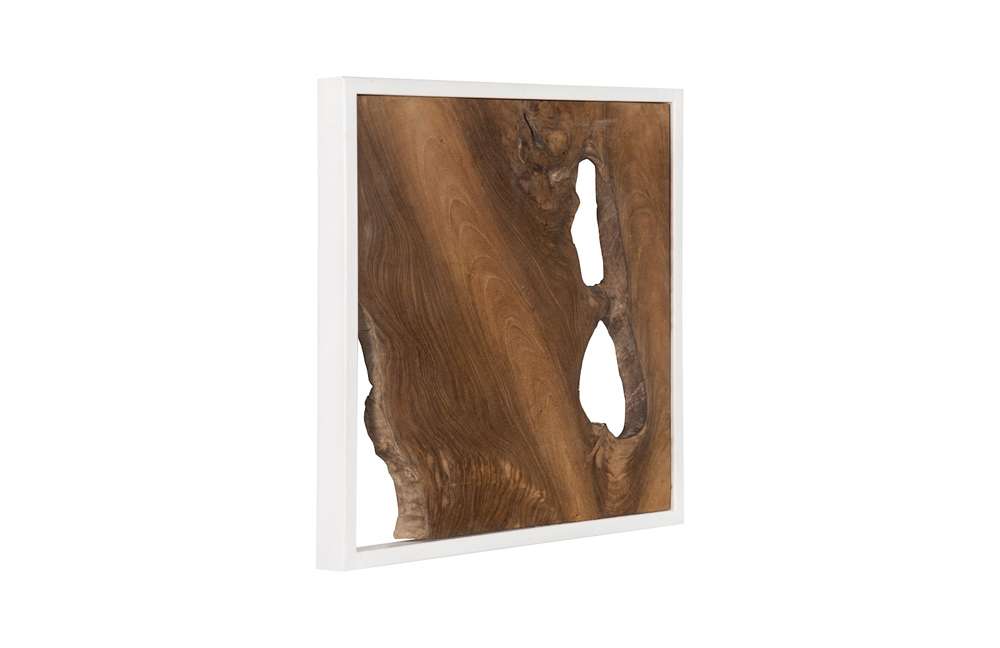 Phillips Collection - Framed Slice Wall Tile, Teak Wood, White Frame - ID105514 veiw 4