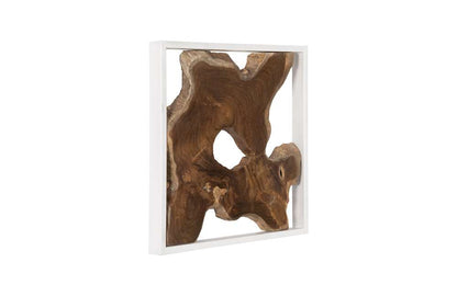 Phillips Collection - Framed Slice Wall Tile, Teak Wood, White Frame - ID105514 veiw 5