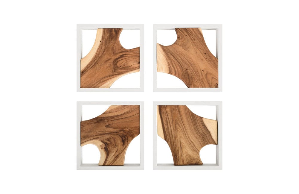 Phillips Collection - Framed Slice Wall Tile, White Frame (Set of 4) - TH64881 view 1