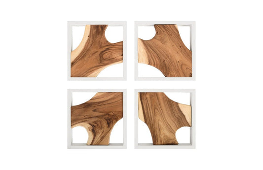 Phillips Collection - Framed Slice Wall Tile, White Frame (Set of 4) - TH64881 view 1