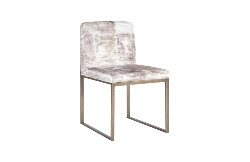 Phillips Collection - Frozen Dining Chair, Beige Mist Fabric, Antique Brass Metal Frame - PH99962 veiw 1