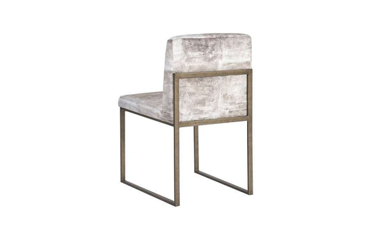 Phillips Collection - Frozen Dining Chair, Beige Mist Fabric, Antique Brass Metal Frame - PH99962 veiw 2