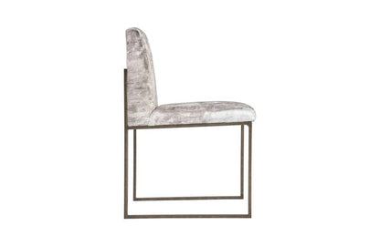 Phillips Collection - Frozen Dining Chair, Beige Mist Fabric, Antique Brass Metal Frame - PH99962 veiw 3