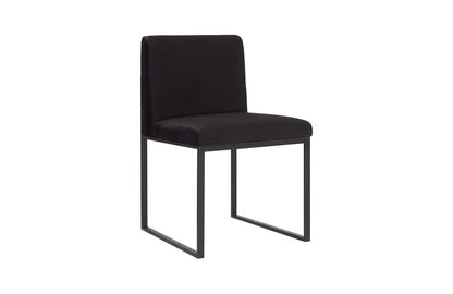 Phillips Collection - Frozen Dining Chair, Black Velvet Fabric, Matte Black Metal Frame - PH99960 view 1