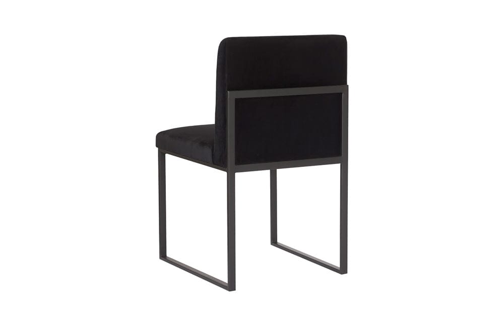 Phillips Collection - Frozen Dining Chair, Black Velvet Fabric, Matte Black Metal Frame - PH99960 view 2