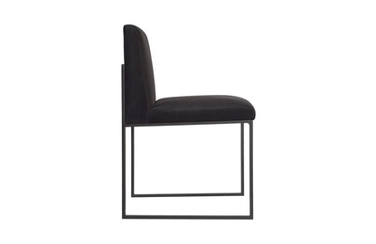 Phillips Collection - Frozen Dining Chair, Black Velvet Fabric, Matte Black Metal Frame - PH99960 view 3