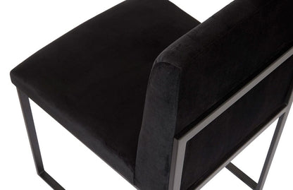 Phillips Collection - Frozen Dining Chair, Black Velvet Fabric, Matte Black Metal Frame - PH99960 view 4
