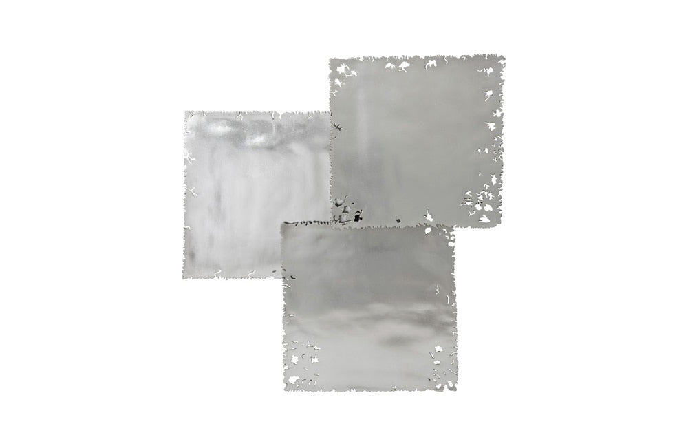 Phillips Collection - Galvanized Square Wall Tile, Silver Leaf, Set 3 - PH75349 veiw 1