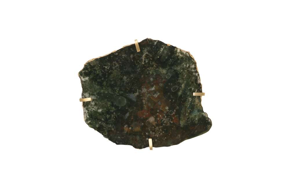 Phillips Collection - Gem Wall Tile in Brass Setting, Glacier Charcoal - CH84030 veiw 1