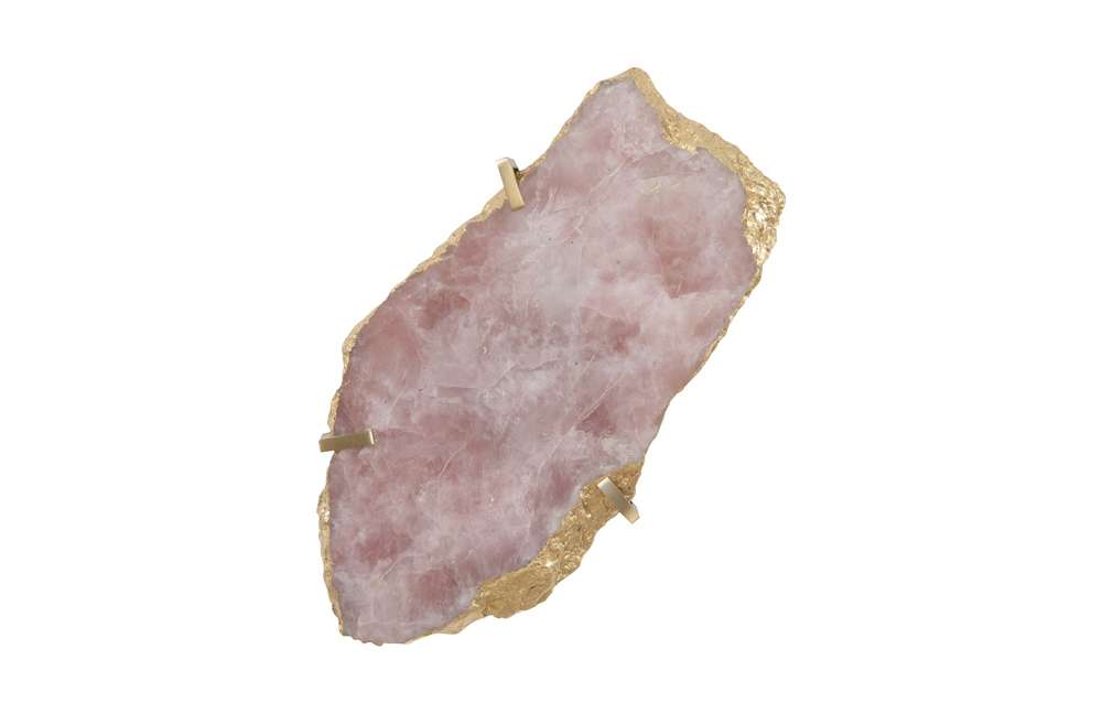 Phillips Collection - Gem Wall Tile in Brass Setting, Rose Quartz - CH84026 veiw 3