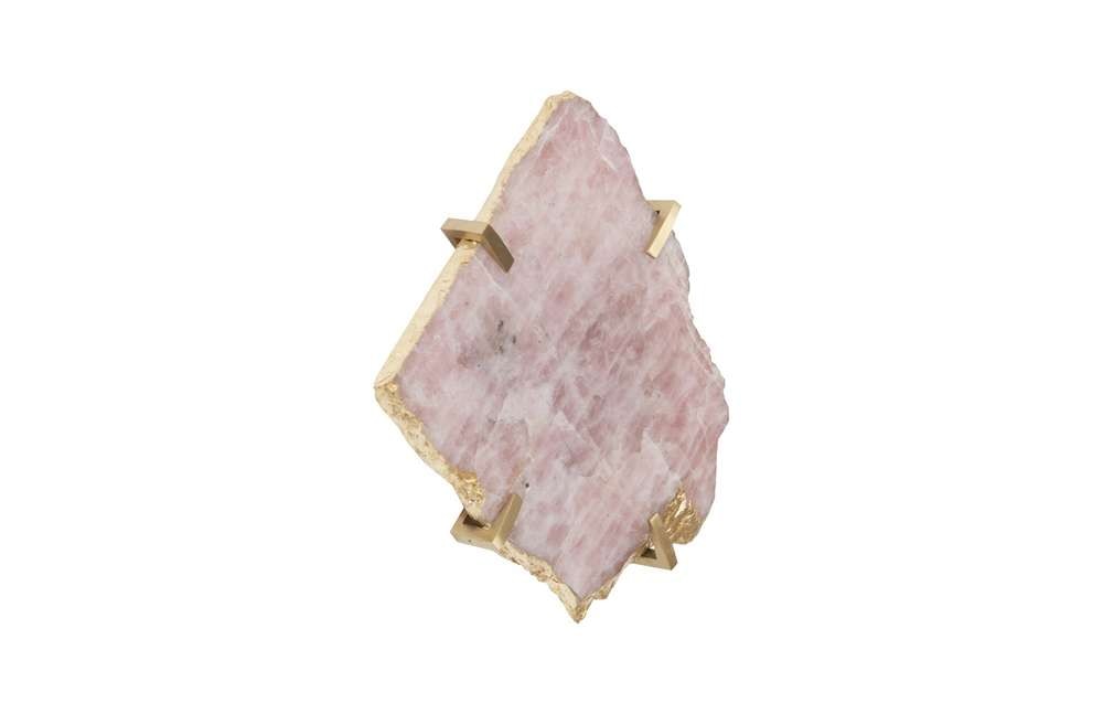 Phillips Collection - Gem Wall Tile in Brass Setting, Rose Quartz - CH84026 veiw 6