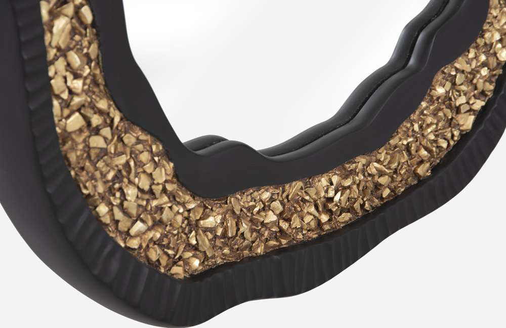 Phillips Collection - Geode Mirror, Black And Gold, Matte - PH104149 veiw 3