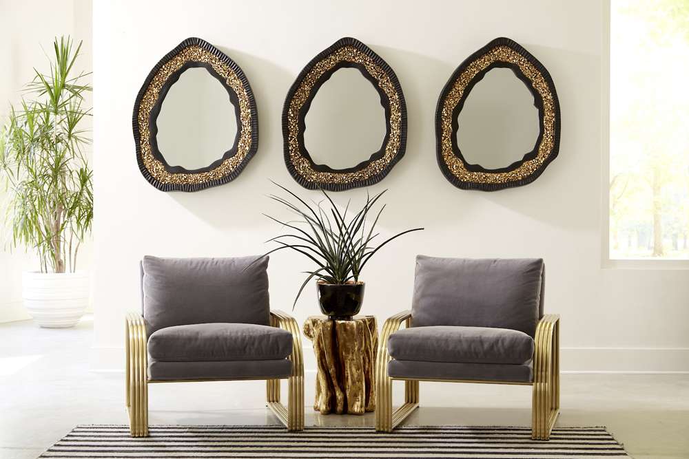 Phillips Collection - Geode Mirror, Black And Gold, Matte - PH104149 veiw 6