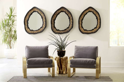 Phillips Collection - Geode Mirror, Black And Gold, Matte - PH104149 veiw 6