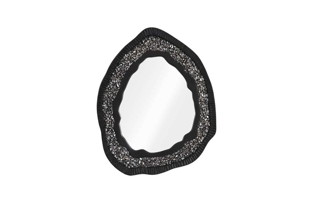Phillips Collection - Geode Mirror, Black And Silver, Matte - PH104347 veiw 1