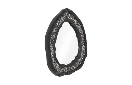 Phillips Collection - Geode Mirror, Black And Silver, Matte - PH104347 veiw 2