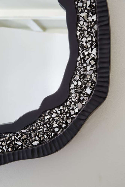 Phillips Collection - Geode Mirror, Black And Silver, Matte - PH104347 veiw 6
