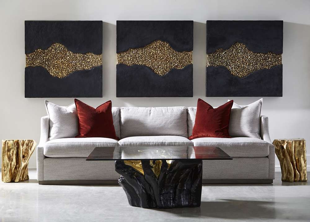 Phillips Collection - Geode Texture Panel Black and Gold, Wall Decor - PH105375 veiw 5