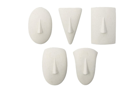 Phillips Collection - Geometric Cycladic Wall Art, Set of 5, White Stone - PH113715 veiw 1