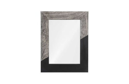 Phillips Collection - Geometry Wood Mirror, Gray Stone, Black - TH105237 veiw 1