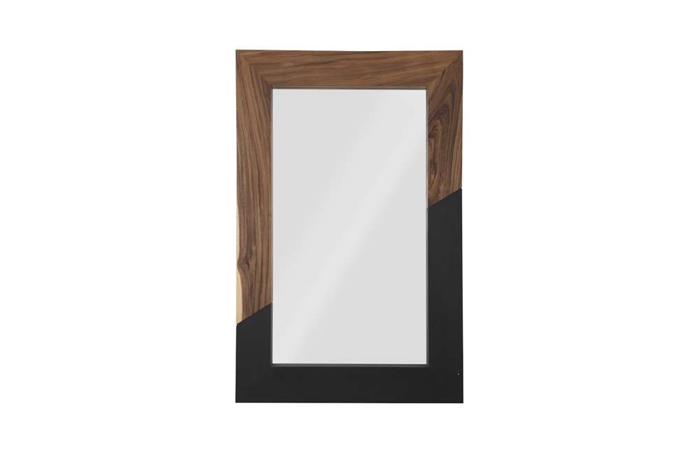Phillips Collection - Geometry Wood Mirror, Natural, Black - TH105234 veiw 1