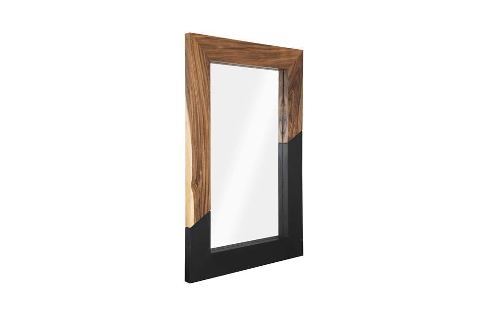 Phillips Collection - Geometry Wood Mirror, Natural, Black - TH105234 veiw 2