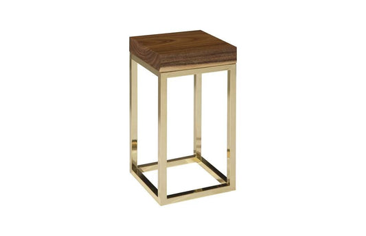 Phillips Collection - Hayden End Table, Natural, Narrow, Square, Plated Brass Base - CH72065 veiw 1