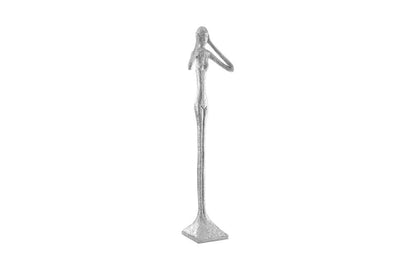 Phillips Collection - Hear No Evil Skinny Sculpture, Silver Leaf, LG - PH66163 veiw 3