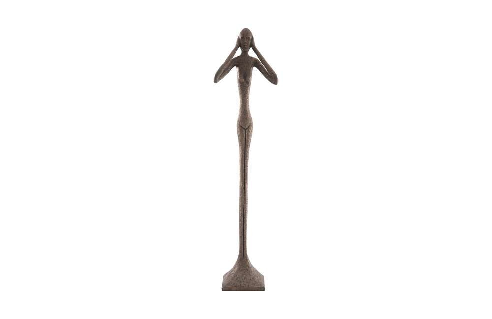 Phillips Collection - Hear No Evil Slender Sculpture, Large, Resin, Bronze Finish - PH65572 veiw 1