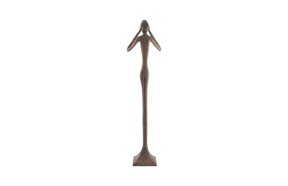 Phillips Collection - Hear No Evil Slender Sculpture, Large, Resin, Bronze Finish - PH65572 veiw 2