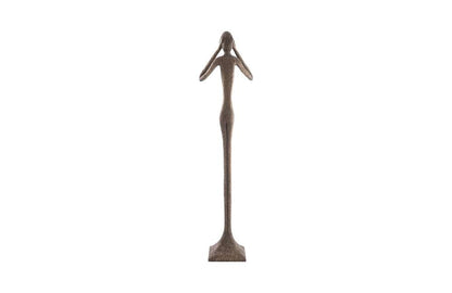 Phillips Collection - Hear No Evil Slender Sculpture, Large, Resin, Bronze Finish - PH65572 veiw 2