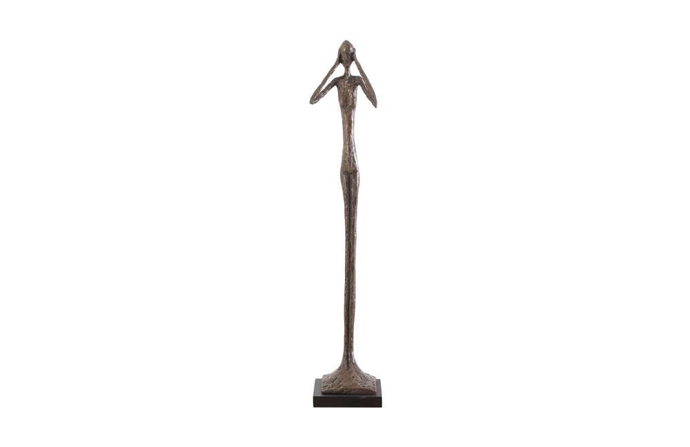 Phillips Collection - Hear No Evil Slender Sculpture, Small, Resin, Bronze Finish - PH59234 veiw 1