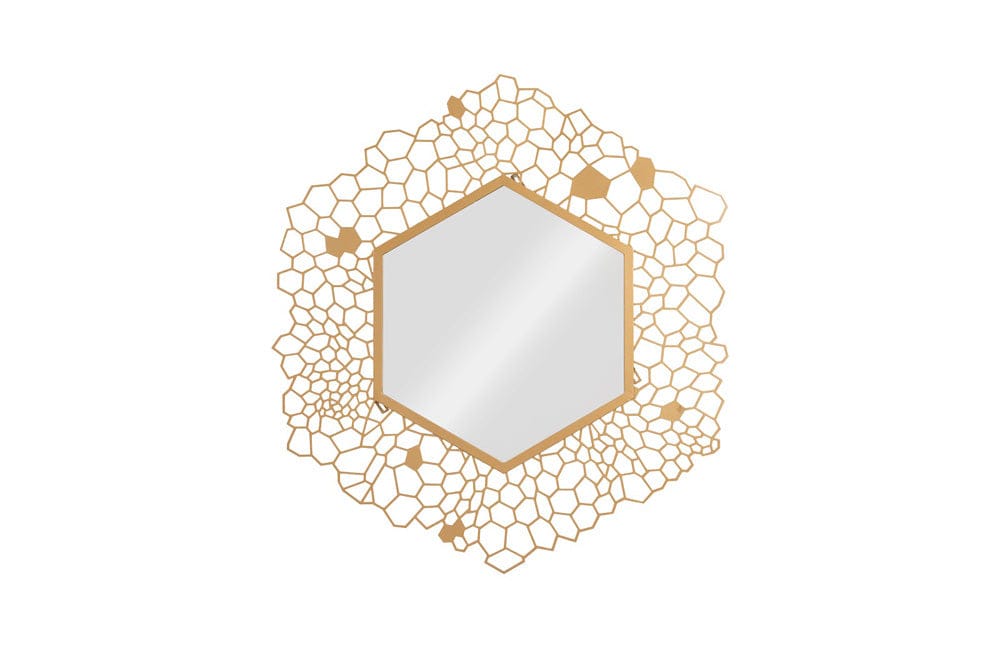 Phillips Collection - Hexagon Honeycomb Mirror Brass - TH107116 view 1