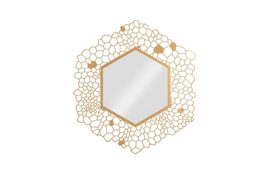 Phillips Collection - Hexagon Honeycomb Mirror Brass - TH107116 view 1