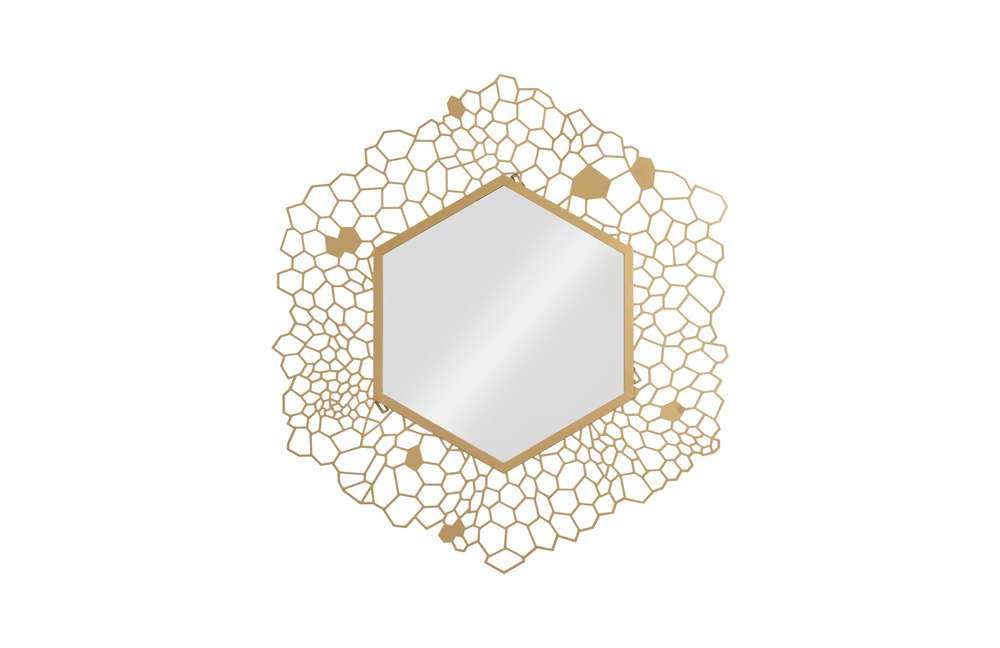 Phillips Collection - Hexagon Honeycomb Mirror Brass - TH107116 veiw 1