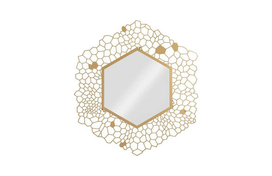 Phillips Collection - Hexagon Honeycomb Mirror Brass - TH107116 veiw 1